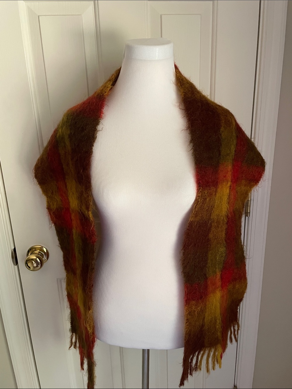Vintage John Wanamaker Mohair Scarf Made in West Germany - fall colors